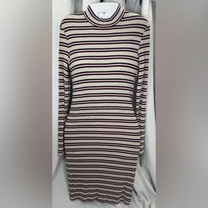 American Apparel Striped Long Sleeve Dress